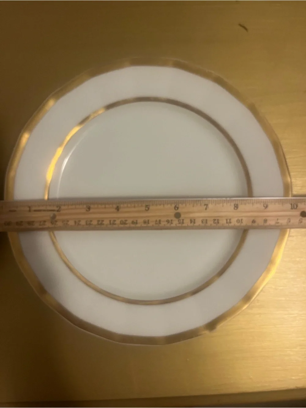 Set of 2 Antique T&V Limoges France Gold Rim Dinner Plates Dulin & Martin 10.5”